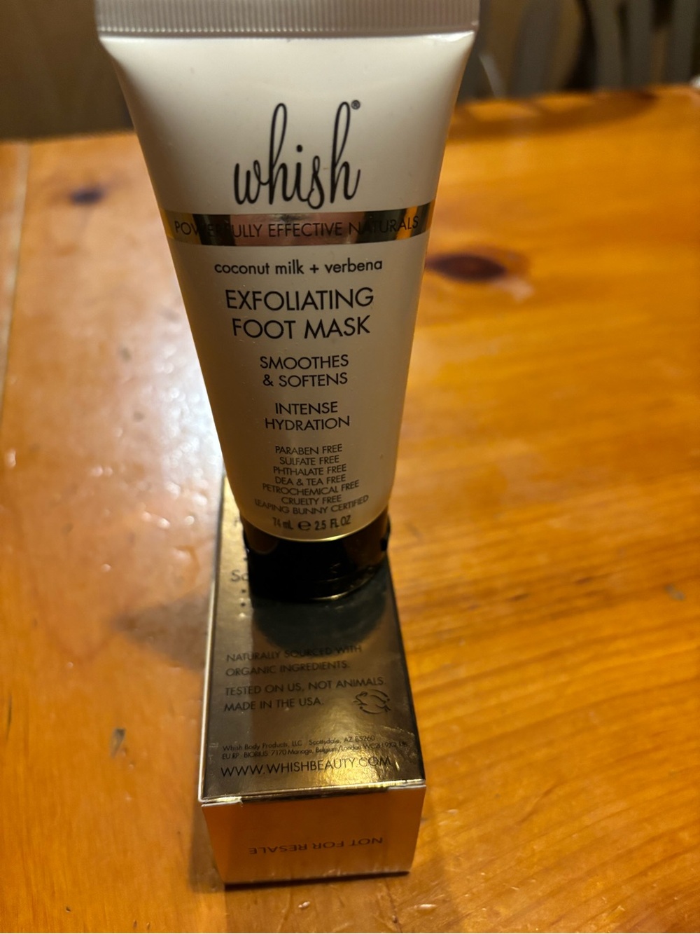 whish Exfoliating Foot Mask — White & Black Accents - NEW IN BOX - never used